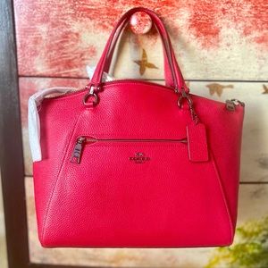 New with tags Coach Prairie Satchel in “Red Apple.”